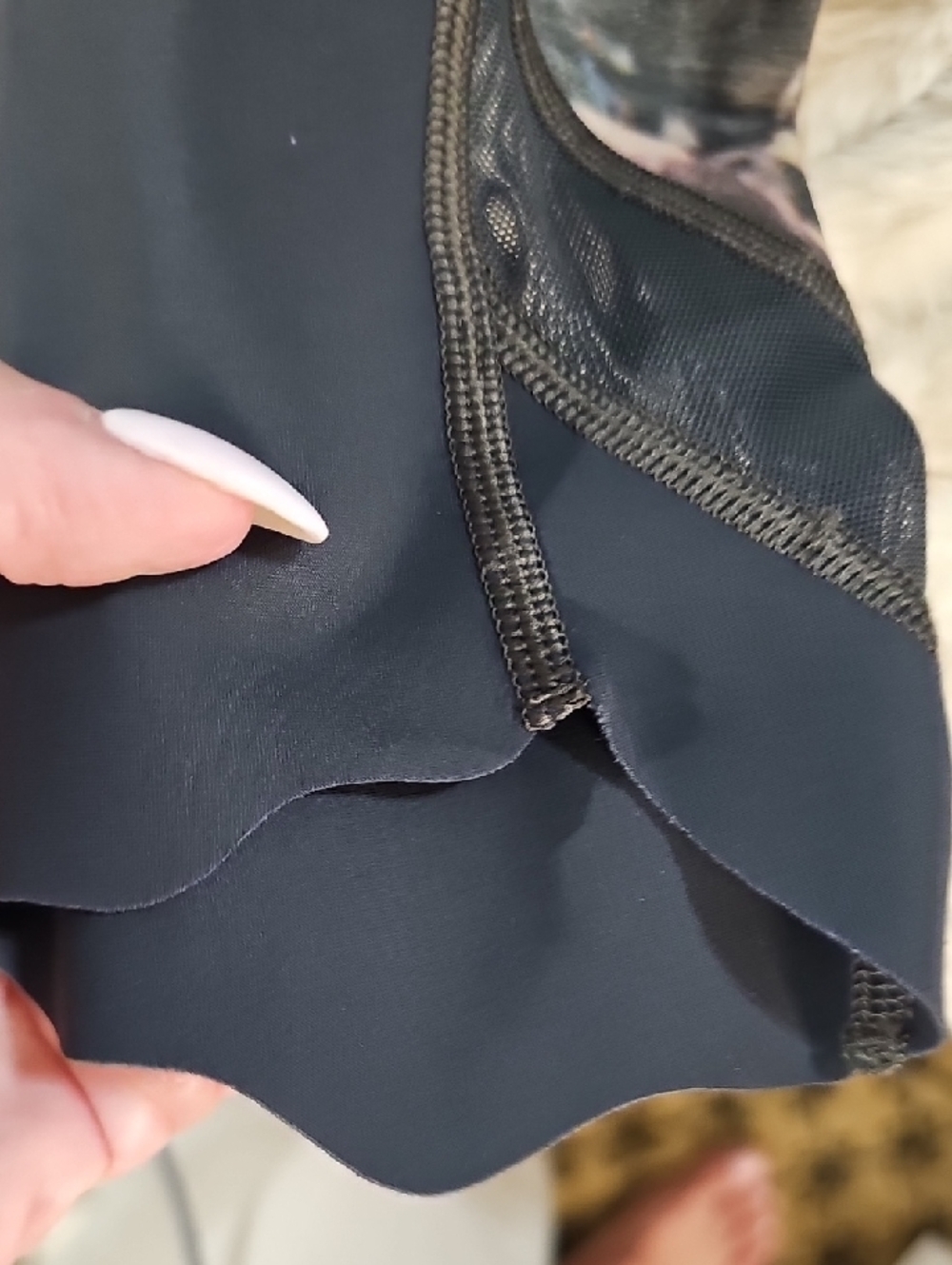 lululemon Fast and Free Crop II, Nulux Fabric, Stunning with Mesh - Picture 6 of 12
